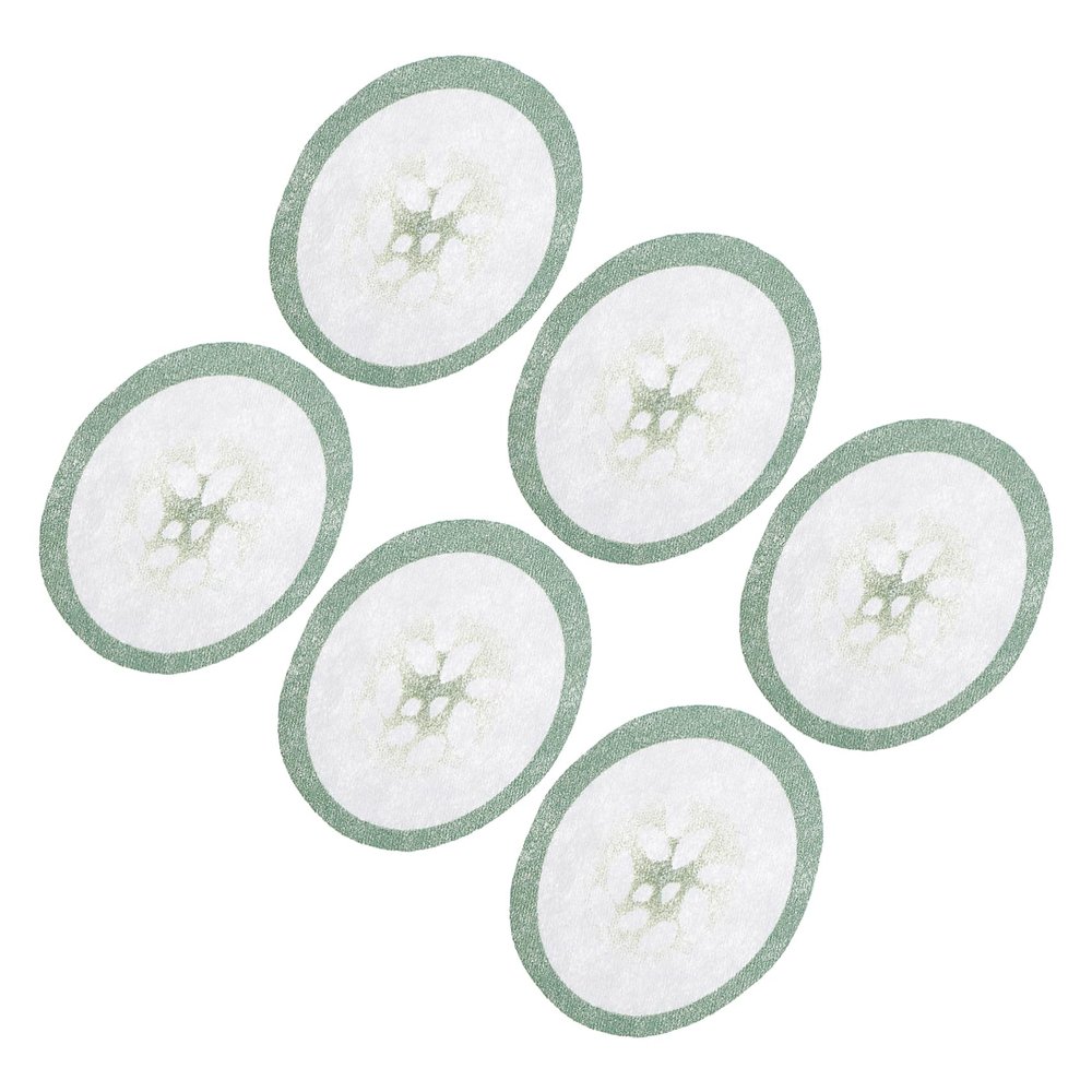 100Pcs Disposable Nonwoven Cucumber Eye Mask Paper for Eye Skin Use Beautifying Eye Pads Printed Eye Mask for Spa and Relaxation