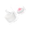 1 Set Makeup Powder Puff with Glass Storage Box Soft Dual Use Applicator with Handle for Foundation Powder Skin Friendly and Comfortable view 2