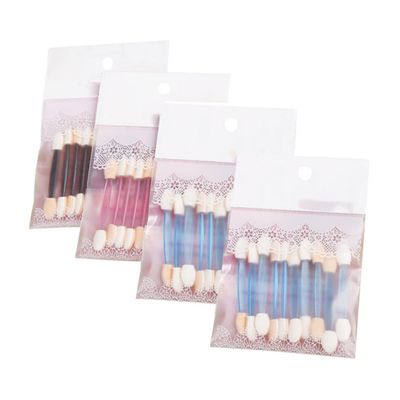 Ipetboom Double-Headed Eyeshadow Stick 10-Piece Set Soft Sponge Applicator for Makeup Portable Cosmetic Tool for Women for Travel and Daily Use Random Color
