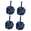 4pcs Bath Loofah Balls Sponge Mesh Poufs for Exfoliating Body Wash for Family Travel and Spa Use view 1