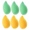 6Pcs Mango Shaped Makeup Sponges Dual Use Powder for Foundation Face Durable Easy to Clean for All Skin Types Includes view 1