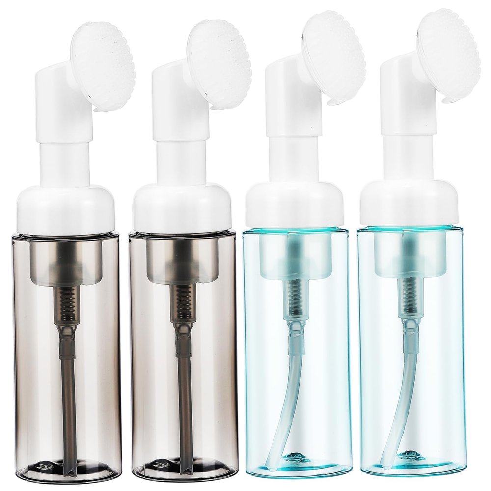 4Pcs Foam Pump Bottle Travel Dispenser for Lotion Soap Shampoo Design for Easy Product Visibility Portable Cosmetic Bottles for Bathroom Travel