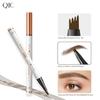 2 Pcs Microblading Eyebrow Pen, 2025 Upgraded 3D Waterproof 4-Tip Eyebrow Pencil, Natural Makeup Long-Lasting Fine Stroke Magic Eyebrow Pencil for Women Stay on All Day (02 Dark Brown*2) view 3