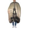Aprons Professional Hair Cutting Cape with Adjustable Snap Closure, Paris Tower Barber Cape for Men Women Waterproof Hairdressing Salon Cape, Coloring Makeup Styling Home Use view 1