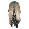Aprons Professional Hair Cutting Cape with Adjustable Snap Closure, Paris Tower Barber Cape for Men Women Waterproof Hairdressing Salon Cape, Coloring Makeup Styling Home Use view 4
