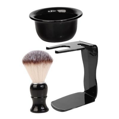 1 Set Men Beard Grooming Kit Shaving Brush and Bowl Home Cleaning Tools for Healthy Beard Care Durable Lightweight Trimming Set