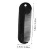 Zinc Alloy Portable Hair Comb for Men Sturdy Beard Styling Tool Compact Design for Easy Grooming for Neck Cheek and Jaw Lines Travel Accessory Black view 2