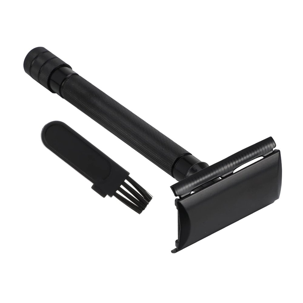 Manual Safety Razor Shaving Tool for Men Durable Beard Trimmer with Easy Clean Rotating Opening Comfortable Grip Resistant Design Balanced for