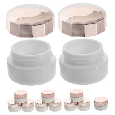 12Pcs Refillable Plastic Cosmetic Jars with Lids Travel Friendly Containers for Creams Lotions and Ointments Versatile Storage for Skincare Samples and Essentials