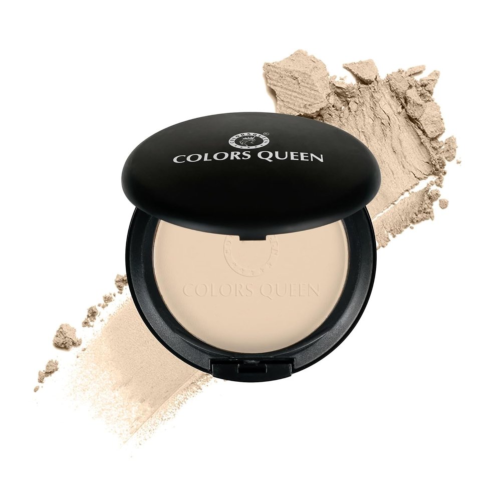 BEMT Luminous Silk Compact Powder with Argan Oil  White cream Shade 01, 10g, Lightweight Matte Finish for Face Makeup