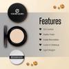 BEMT Luminous Silk Compact Powder with Argan Oil  White cream Shade 01, 10g, Lightweight Matte Finish for Face Makeup view 2