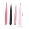 4Pcs Stainless Steel Eyebrow Clips Durable Pointed Tweezers for Makeup and Hair Removal Lightweight Facial Tool for Travel Easy to Use with Fine Workmanship view 2