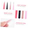 4Pcs Stainless Steel Eyebrow Clips Durable Pointed Tweezers for Makeup and Hair Removal Lightweight Facial Tool for Travel Easy to Use with Fine Workmanship view 3
