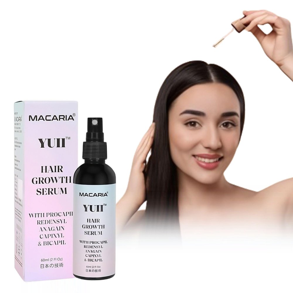 MACARIA Yuii Procapil & Redensyl with Anagain Serum For Black Hair Women