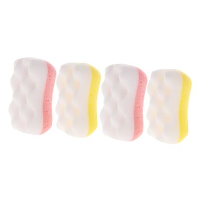 4Pcs Skin Friendly Bath Sponges Exfoliating Shower Tools for Gentle Cleansing Comfortable Durable Bathing Accessories Random Colors for Home Use