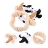 2Pcs Cute Cow Ear Horn Headbands for Women Elastic Makeup Skincare Face Washing Headband Adorable Cartoon Design for Spa Shower Facial Masks view 3