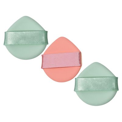 3Pcs Dual Use Makeup Comfortable Non Latex Sponges for Daily Use for Applying Foundation and Setting Powder Easy to Clean Random Colors