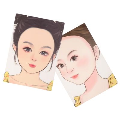 2PCS Reusable Face Painting Practice Boards Washable Templates for Makeup Facial Art Fun Durable Safe Design for Parties Educational Activities and Creative Expression