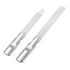 2Pcs Stainless Steel Fingernail File with Leather Case Double Sided Manicure Pedicure Tools for Men Women Ergonomic Design for Comfortable Grip for Home and Travel view 1