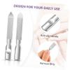 2Pcs Stainless Steel Fingernail File with Leather Case Double Sided Manicure Pedicure Tools for Men Women Ergonomic Design for Comfortable Grip for Home and Travel view 3