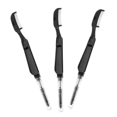 3Pcs Stainless Steel Eyelash Eyebrow Brush Dual Ended Makeup Tool for Precision Application for Mascara Brow Grooming