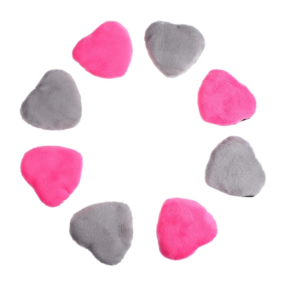 8Pcs Heart Shaped Makeup Washable Reusable Cosmetic Tools for Foundation Blusher and Powder Application Fluffy Design with Strap for Easy Use