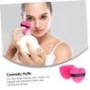 8Pcs Heart Shaped Makeup Washable Reusable Cosmetic Tools for Foundation Blusher and Powder Application Fluffy Design with Strap for Easy Use view 3