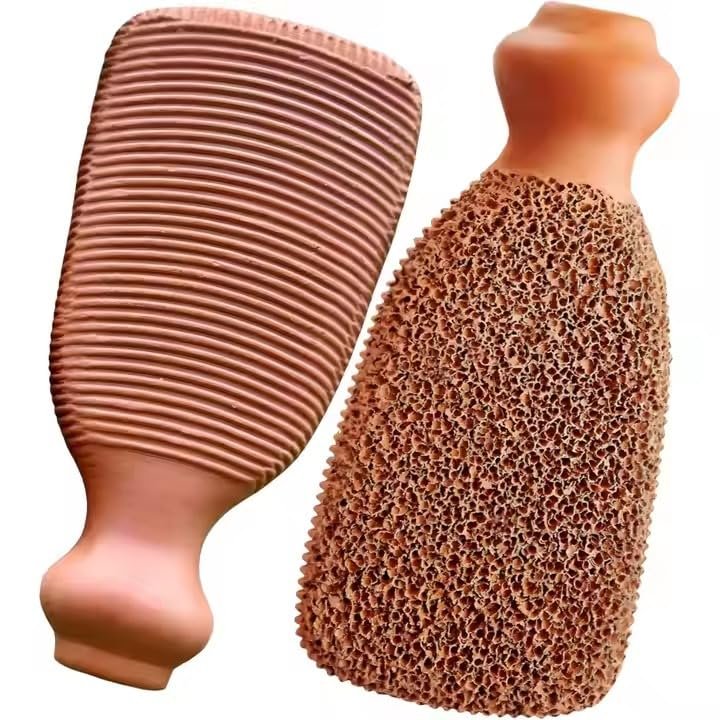 Pumice Stone for Feet Lasts 5Years or More. ( Pack of Two ).Foot Exfoliator Scrubber Callus Remover. Made of Natural Soil.