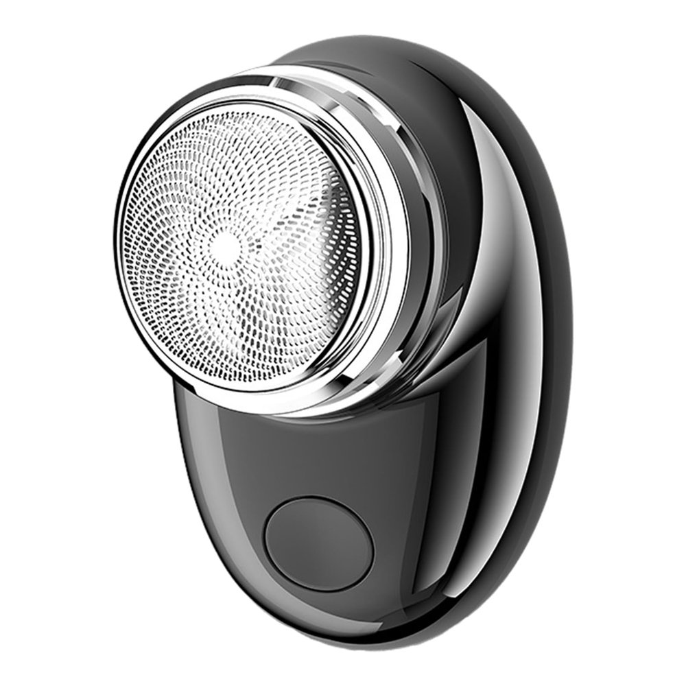 GIFZES Mini Electric Shaver, USB Rechargeable Waterproof Wet Dry Travel Razor, Portable Men Beard Trimmer Compact, Anti-Slip Electric Razor Lightweight Hair Remover Tool for Gifts Black