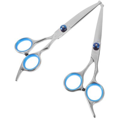 2PCS Pet Hair Scissors Round Head Pet Grooming Shears for Home and Professional Use Durable Hair Trimmer for Cats and Dogs and Styling