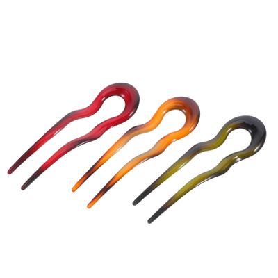 3Pcs U Shaped Hair Sticks Vintage Minimalist Hairpins for Bun Updo Styling Lightweight Asian Hair Accessories for Traditional Chinese Weddings and