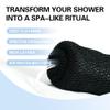 African Net Sponge Authentic 3 Pieces Exfoliating Body Scrubber African Net Sponge with Knots African Exfoliating Net Bath Sponge with Travel Bag (Black,Green,Blue) view 3