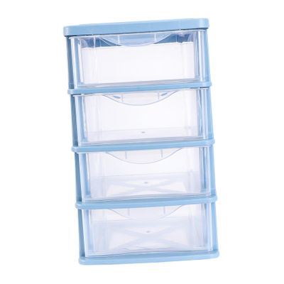1Pc Transparent Drawer Storage Box Sundries Container with Layers for Makeup Stationery More Durable and Wear Resistant Desktop Organizer for Home Office Use