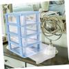 1Pc Transparent Drawer Storage Box Sundries Container with Layers for Makeup Stationery More Durable and Wear Resistant Desktop Organizer for Home Office Use view 2
