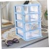 1Pc Transparent Drawer Storage Box Sundries Container with Layers for Makeup Stationery More Durable and Wear Resistant Desktop Organizer for Home Office Use view 4