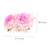 2pcs Dual Flower Hair Comb Elegant Rose Hair Decoration Breathable Fabric Headwear for Parties and Celebrations Stunning Accessory for Women view 2