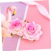 2pcs Dual Flower Hair Comb Elegant Rose Hair Decoration Breathable Fabric Headwear for Parties and Celebrations Stunning Accessory for Women view 4