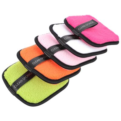 5Pcs Square Reusable Makeup Remover Pads Gentle Cleansing Sponges for Exfoliation Colors for Daily Use for Family and Friends