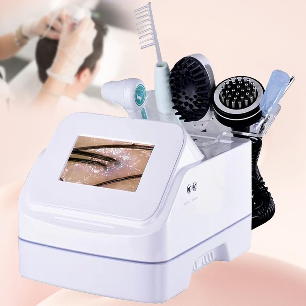 5in 1 Scalp Massagerdevice200x High Definition Detection Head Lens For Deep Analysis Of Scalp And Hair Follicles, Universal Hair Health Analyzerprofessional Scalp Detector For Home Salons (7in)
