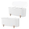 2Pcs Makeup Storage Case Beauty Egg Holder Swab Organizer Multi Function Cosmetic Box with Three Design for Cosmetics Jewelry and Items view 1