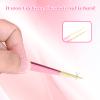 2 PCS Lash Cluster Tweezers Set, Professional Eyelash Extension Tools Fiber Tip Women Lash Eyelash Eyebrow Tweezers with Bent and Straight Tips, Non-Slip Grip for Volume, Classic Lashes (Pink) view 2