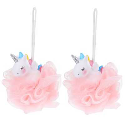 2Pcs Unicorn Bath Sponge Soft Durable Body Exfoliating Loofah Fun Shower Scrubber for Produces Rich for Enjoyable Bathing Experience