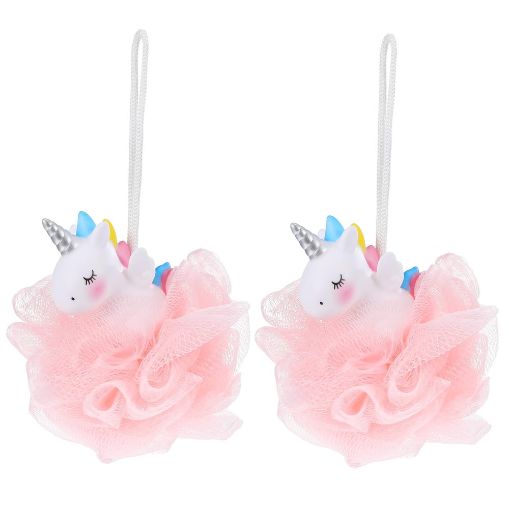 2Pcs Unicorn Bath Sponge Soft Durable Body Exfoliating Loofah Fun Shower Scrubber for Produces Rich for Enjoyable Bathing Experience