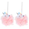2Pcs Unicorn Bath Sponge Soft Durable Body Exfoliating Loofah Fun Shower Scrubber for Produces Rich for Enjoyable Bathing Experience view 1