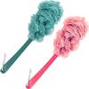 Back Scrubber for Shower, Loofah Sponge Brush Exfoliating Body, Long Handle Scrub Brush for Shower with Loofah on a Stick for Back Use, Bathing Accessories Body Brushes (Pink,Green, 4pcs) view 1