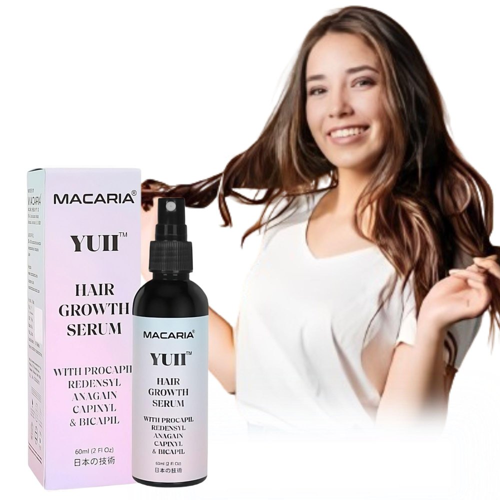 MACARIA Yuii Redensyl Procapil Growth Serum Stimulates Long Hairs, reduces hair fall.