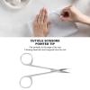Cuticle Scissors, Curved Blade Nail Scissors Precise Pointed Tip Grooming Kit for Eyebrow Eyelash view 4
