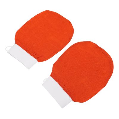 2Pcs Exfoliating Gloves for Body Bath Mitts for Gentle Skin Massage Dead Skin Remover Travel Friendly Shower Gloves