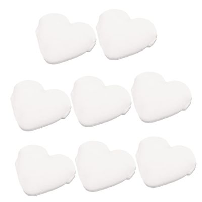 Beaupretty Heart Shaped Makeup Sponges 8pcs Soft Velour for Foundation and Loose Powder for Skin Types Washable and Reusable Cosmetic Tools