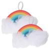 2Pcs Rainbow Design Bath Sponges Gentle Exfoliating Shower Scrubbers Soft Texture for Smooth Skin Fun Bathing Experience for Boys view 1